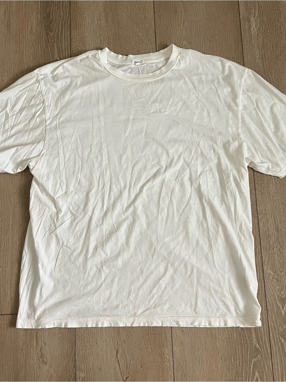 MATE the Label Men’s White Short Sleeve Crewneck Tee size XL